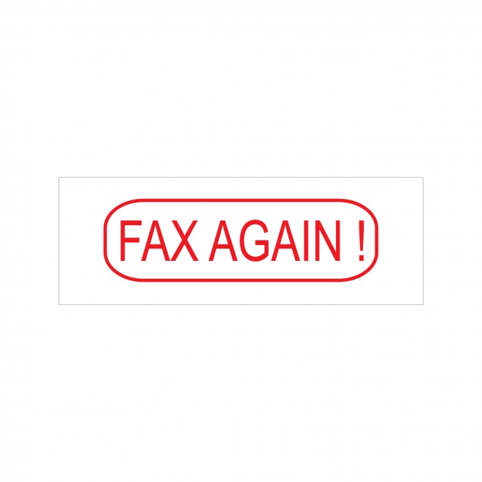 Fax Again Stock Stamp 4911/137 38x14mm